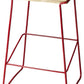 Wood And Red Metal Bar Stool By Homeroots | Bar Stools | Modishstore