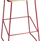 Wood And Red Metal Bar Stool By Homeroots | Bar Stools | Modishstore - 3