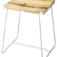 Sleek Wood And White Metal Counter Stool By Homeroots | Counter Stools | Modishstore