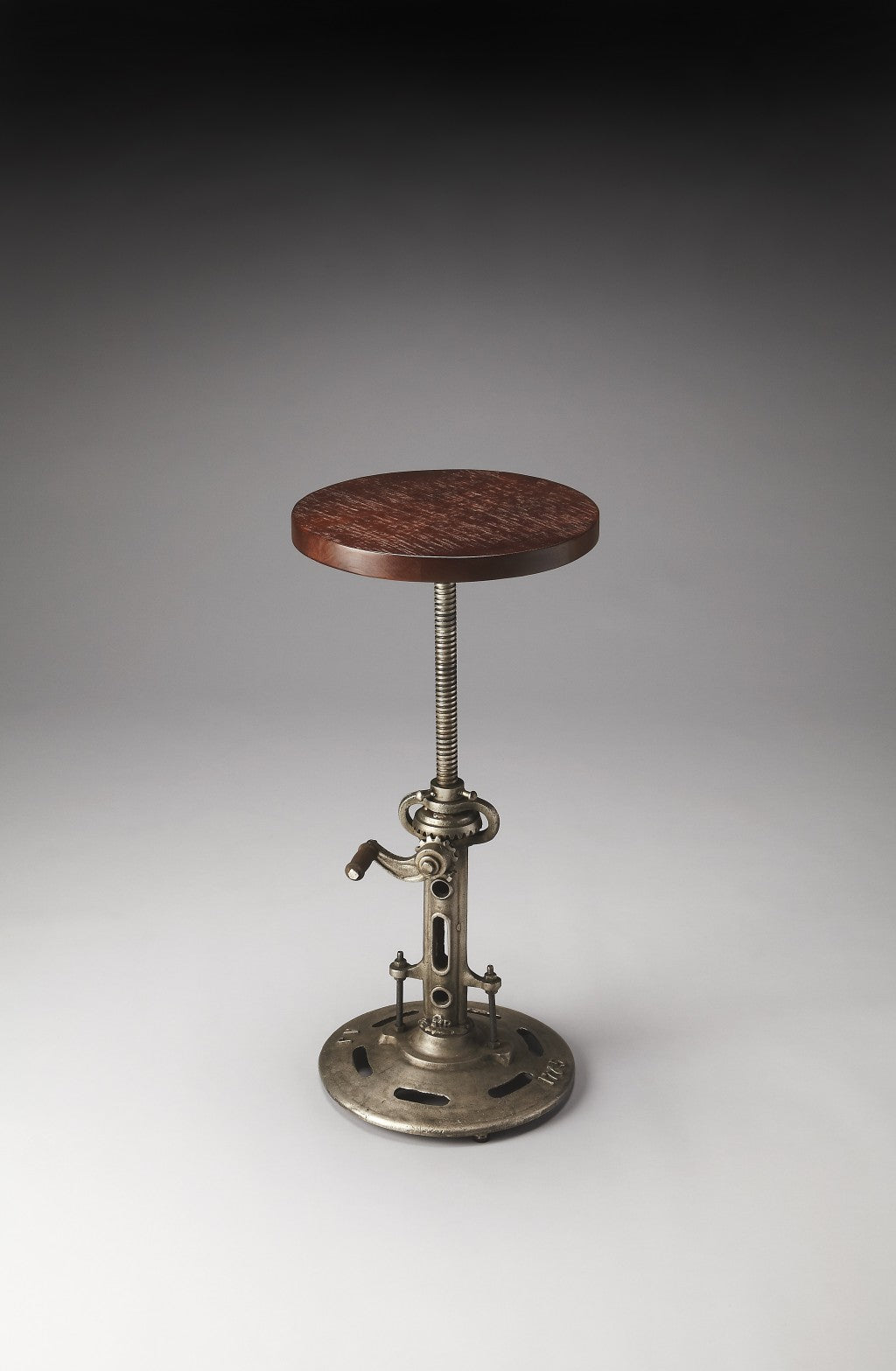 Antique Wood And Metal Bar Stool By Homeroots | Bar Stools | Modishstore - 2