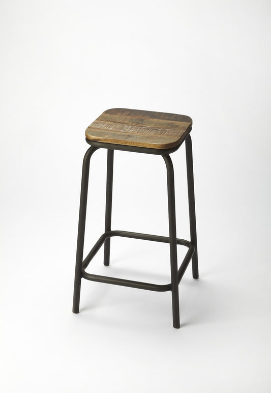 Industrial Chic Bar Stool By Homeroots | Bar Stools | Modishstore