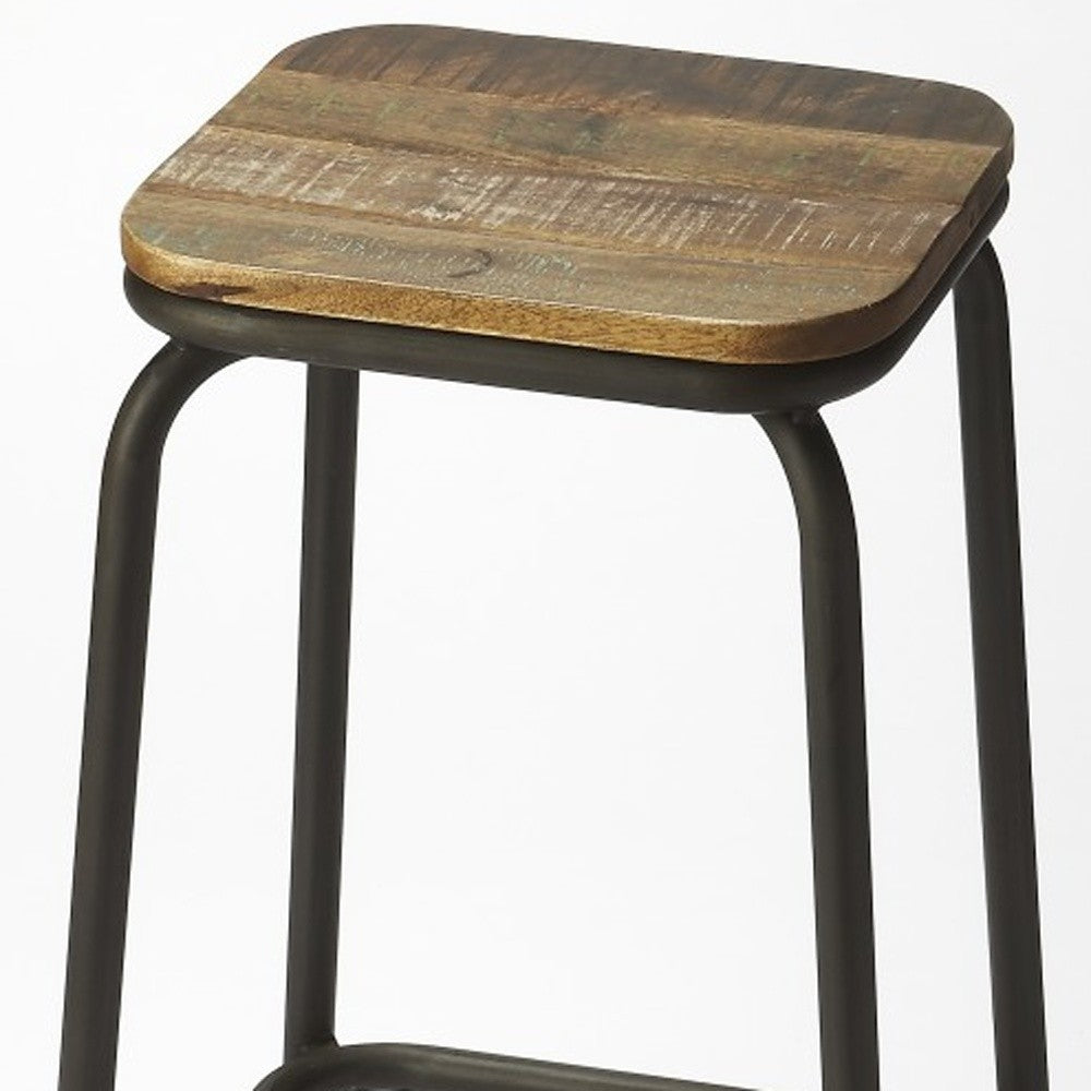 Industrial Chic Bar Stool By Homeroots | Bar Stools | Modishstore - 3