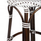 Brown And White Rattan Counter Stool By Homeroots | Counter Stools | Modishstore - 4