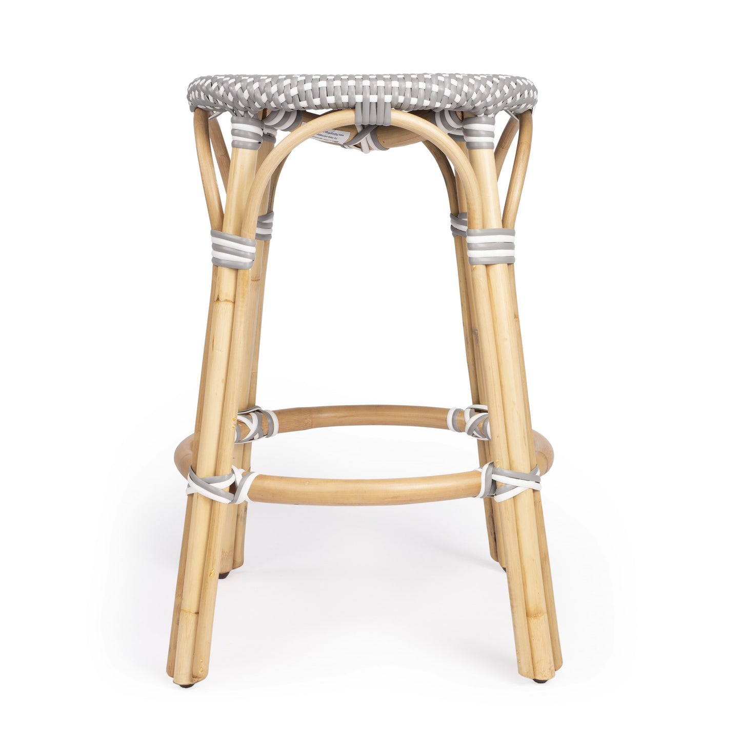 Brown And White Rattan Counter Stool By Homeroots | Counter Stools | Modishstore - 11