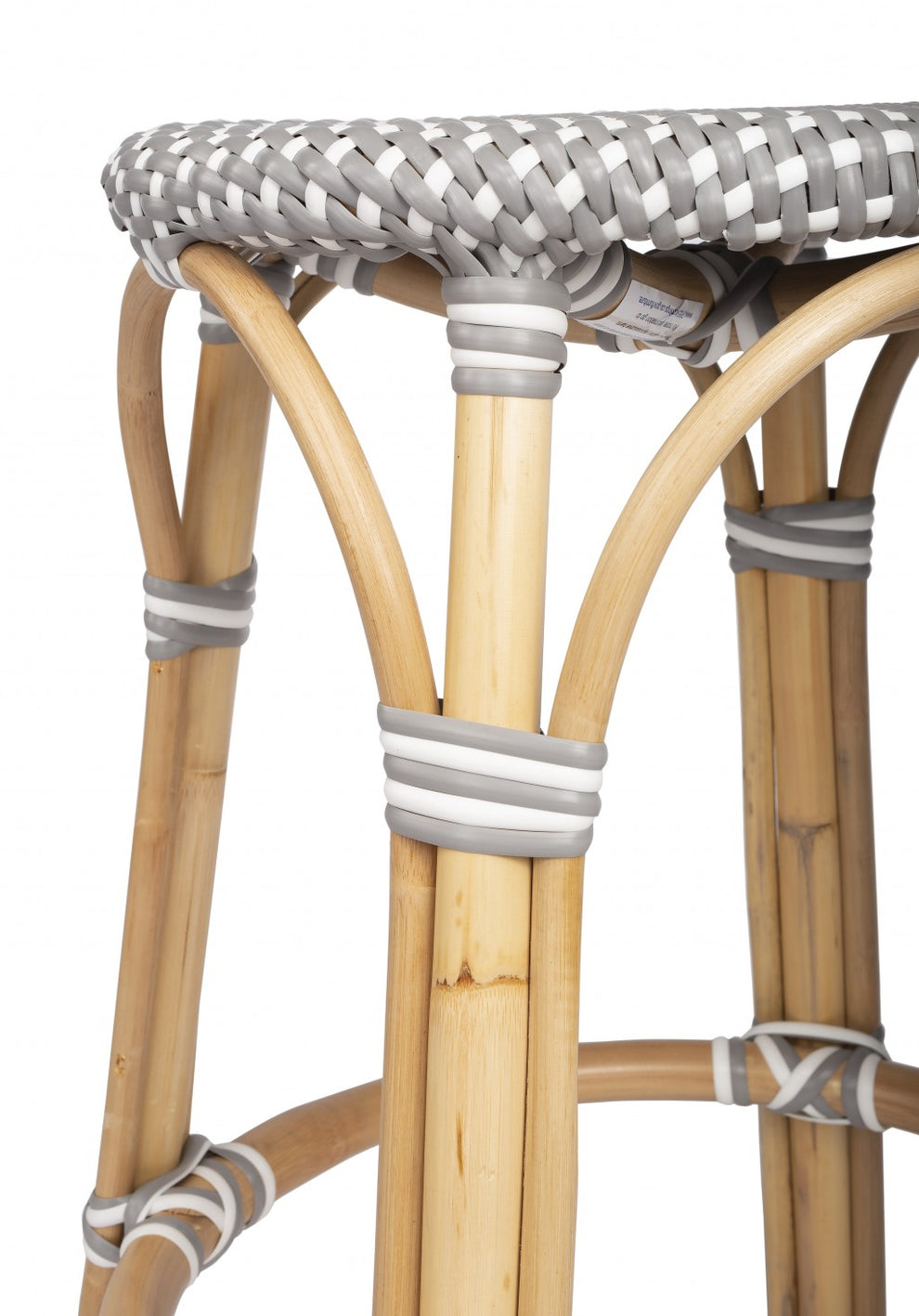 Brown And White Rattan Counter Stool By Homeroots | Counter Stools | Modishstore - 12