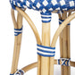 Midnight Blue And White Rattan Counter Stool By Homeroots | Counter Stools | Modishstore - 14