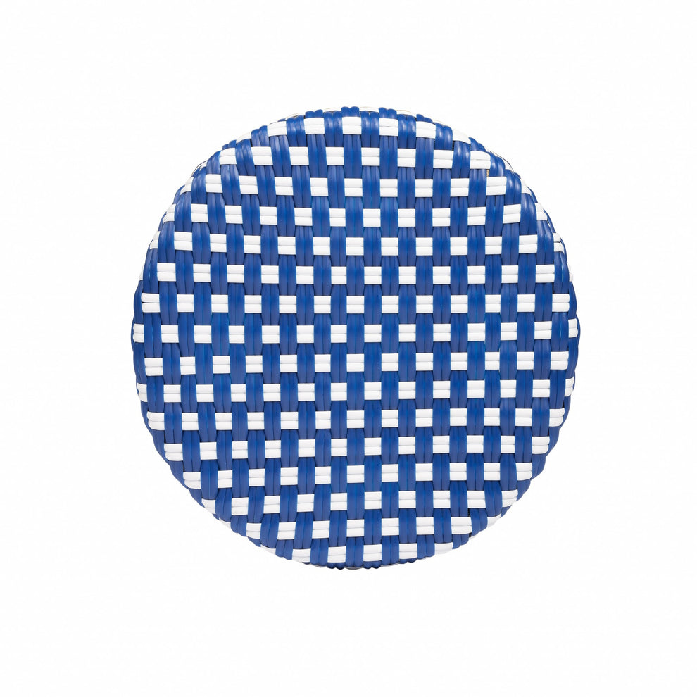 Midnight Blue And White Rattan Counter Stool By Homeroots | Counter Stools | Modishstore - 15