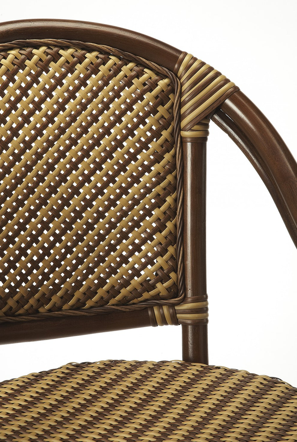 Dark Brown Rattan Bar Stool By Homeroots | Bar Stools | Modishstore - 5