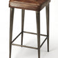 Brown Leather Bar Stool By Homeroots | Bar Stools | Modishstore