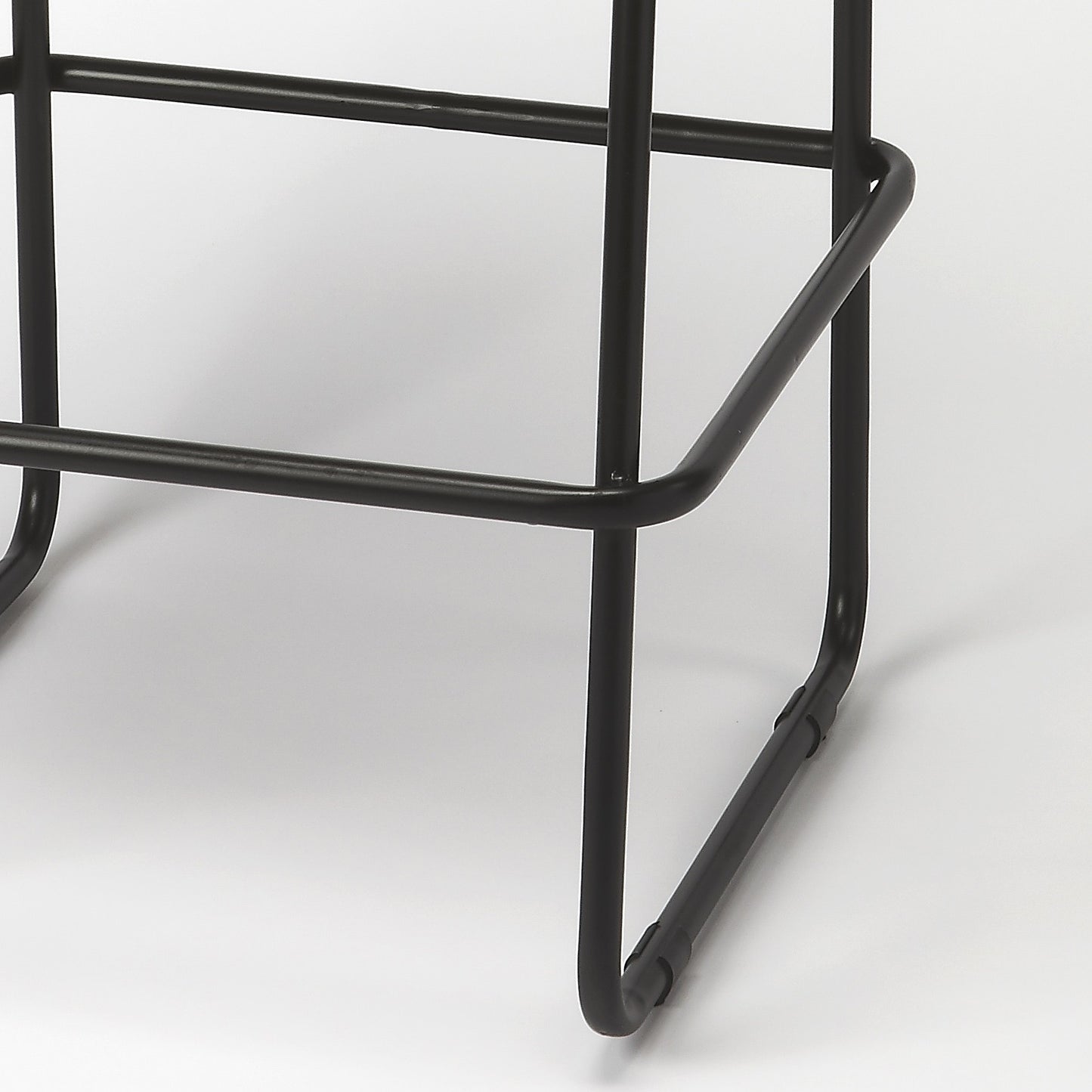 Brown Leather And Iron Bar Stool By Homeroots - 389114 | Bar Stools | Modishstore - 4