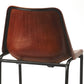 Brown Leather And Iron Bar Stool By Homeroots - 389114 | Bar Stools | Modishstore - 5