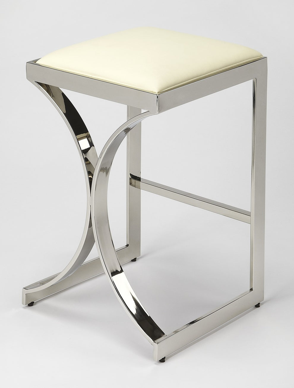 Silver Plated Counter Stool By Homeroots | Counter Stools | Modishstore - 2