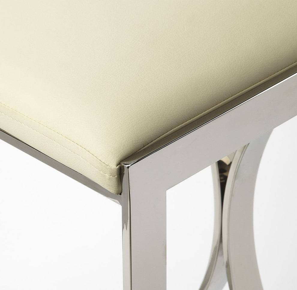 Silver Plated Counter Stool By Homeroots | Counter Stools | Modishstore - 4