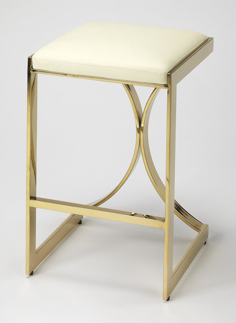 Gold Plated Counter Stool By Homeroots | Counter Stools | Modishstore