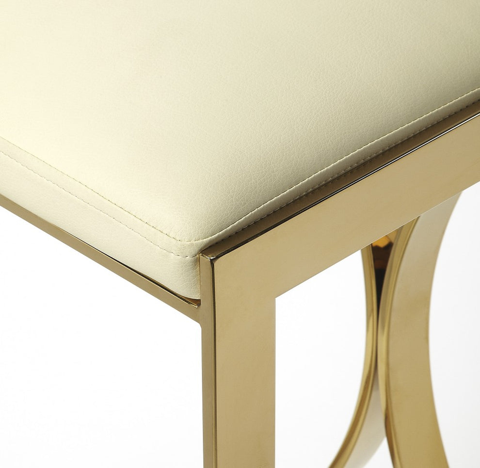 Gold Plated Counter Stool By Homeroots | Counter Stools | Modishstore - 4