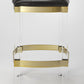 Acrylic And Black Leather Counter Stool By Homeroots | Counter Stools | Modishstore - 2