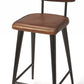Dark Brown Leather Bar Stool By Homeroots - 389132 | Bar Stools | Modishstore