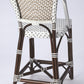 White And Chocolate Rattan Counter Stool By Homeroots | Counter Stools | Modishstore - 8