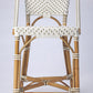 White And Tan Beige Rattan Counter Stool By Homeroots | Counter Stools | Modishstore - 3