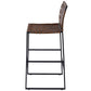 Brown Woven Leather Bar Stool By Homeroots | Bar Stools | Modishstore - 3