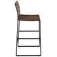 Brown Woven Leather Bar Stool By Homeroots | Bar Stools | Modishstore - 5