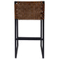 Brown Woven Leather Counter Stool By Homeroots | Counter Stools | Modishstore - 4