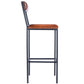 Classic Leather And Metal Bar Stool By Homeroots | Bar Stools | Modishstore - 5