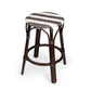 Dark Brown And White Rattan Counter Stool By Homeroots | Counter Stools | Modishstore - 2