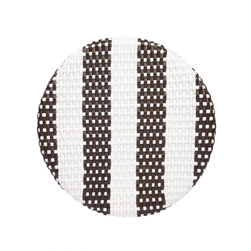Dark Brown And White Rattan Counter Stool By Homeroots | Counter Stools | Modishstore - 6