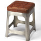 Iron And Leather Counter Stool By Homeroots | Counter Stools | Modishstore