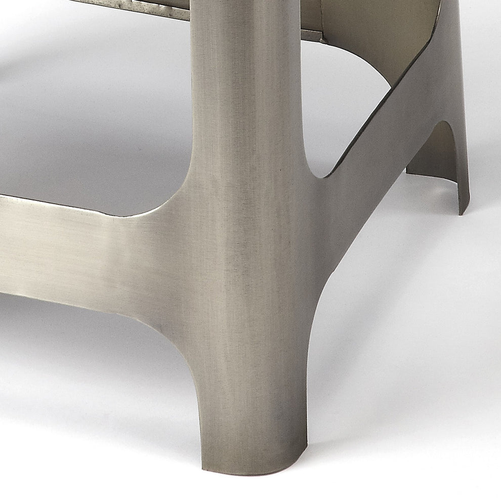 Iron And Leather Counter Stool By Homeroots | Counter Stools | Modishstore - 2