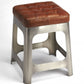 Iron And Leather Counter Stool By Homeroots | Counter Stools | Modishstore - 4