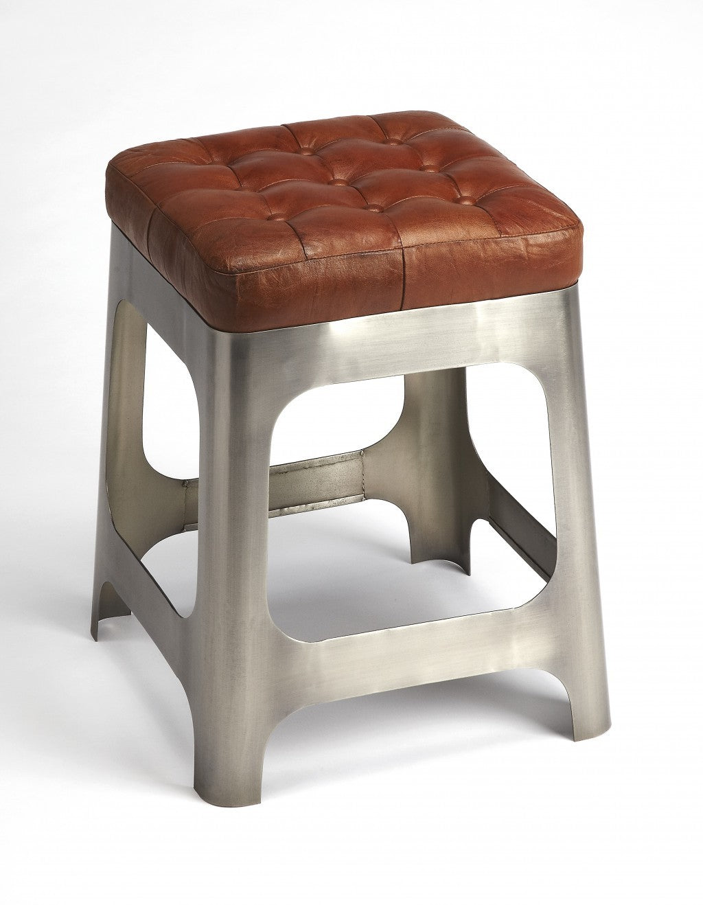 Iron And Leather Counter Stool By Homeroots | Counter Stools | Modishstore - 4