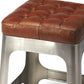 Iron And Leather Counter Stool By Homeroots | Counter Stools | Modishstore - 6