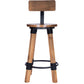 Sturdy Wood And Metal Counter Stool By Homeroots | Counter Stools | Modishstore - 2