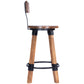 Sturdy Wood And Metal Counter Stool By Homeroots | Counter Stools | Modishstore - 5