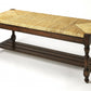 Updated Traditional Mahogany and Wicker Bench By Homeroots | Benches | Modishstore