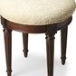 Classic Cherry Brown Vanity Stool By Homeroots | Stools | Modishstore - 3