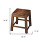 Loft Brown Solid Wood Stool By Homeroots | Stools | Modishstore - 6