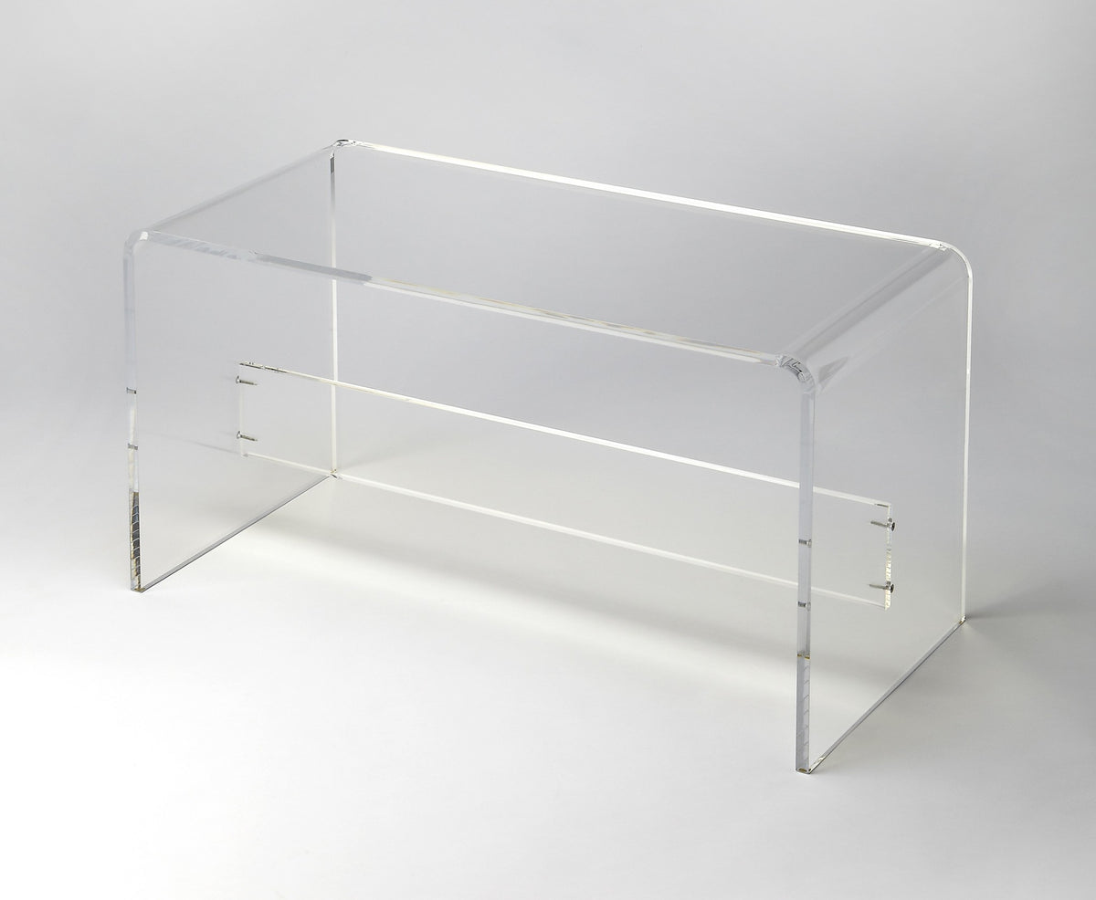Modern Chic Acrylic Bench By Homeroots | Benches | Modishstore