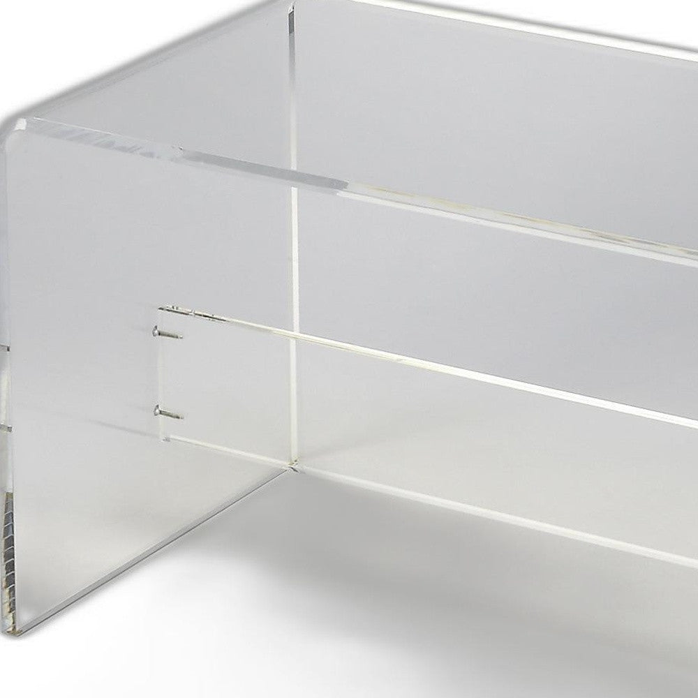 Modern Chic Acrylic Bench By Homeroots | Benches | Modishstore - 4