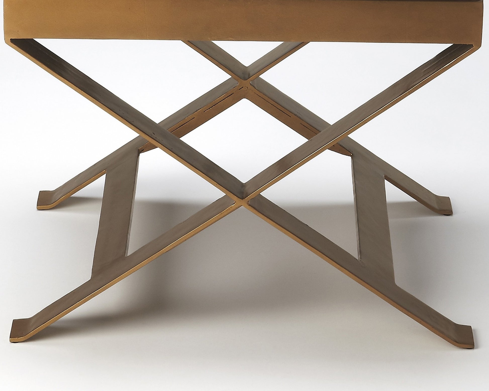 Medium Brown Tufted Leather Stool By Homeroots | Stools | Modishstore - 2