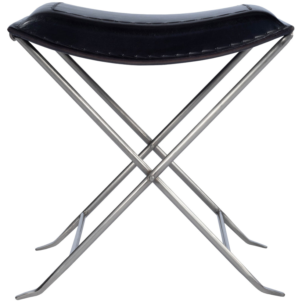 Modern Black Leather Stool By Homeroots | Stools | Modishstore - 4