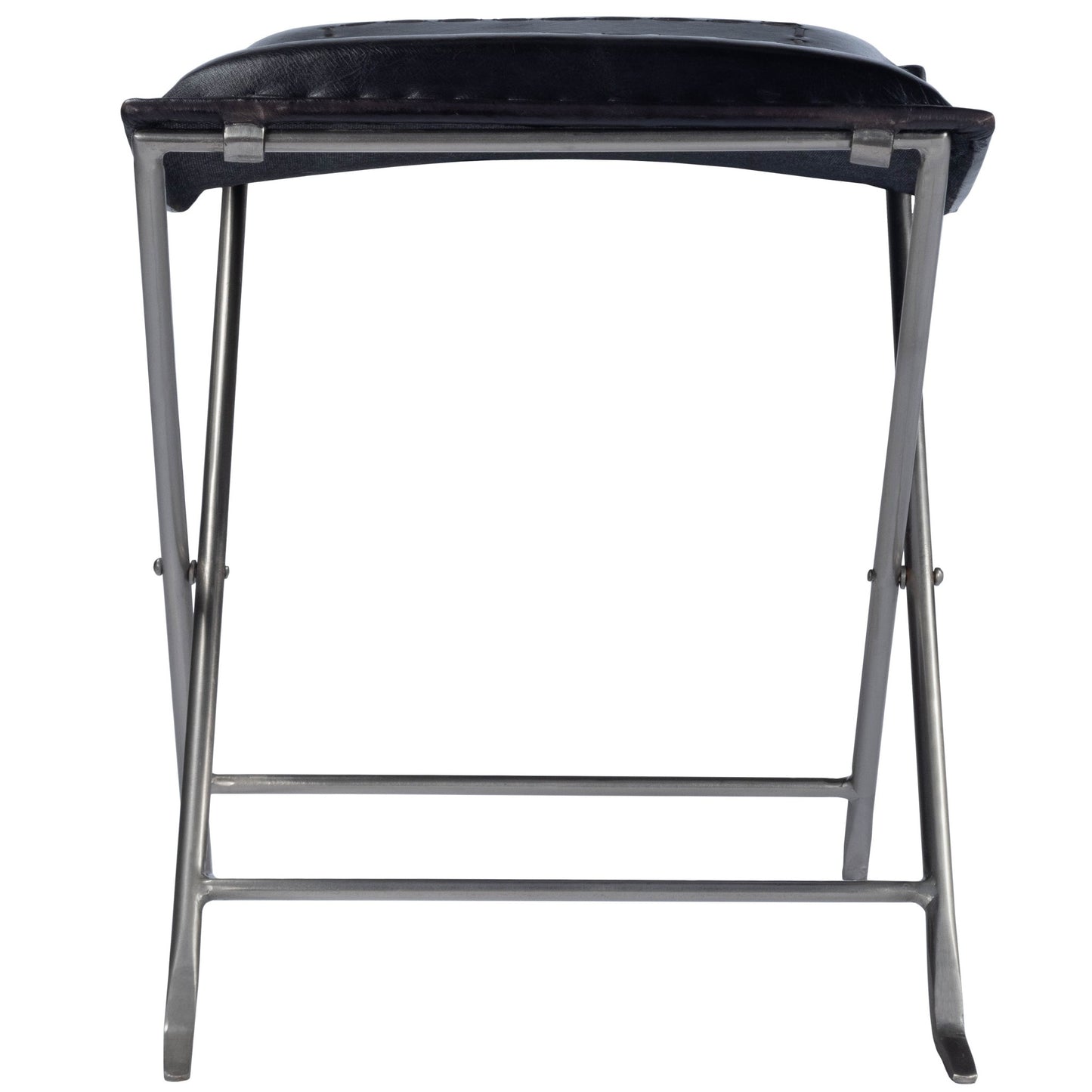Modern Black Leather Stool By Homeroots