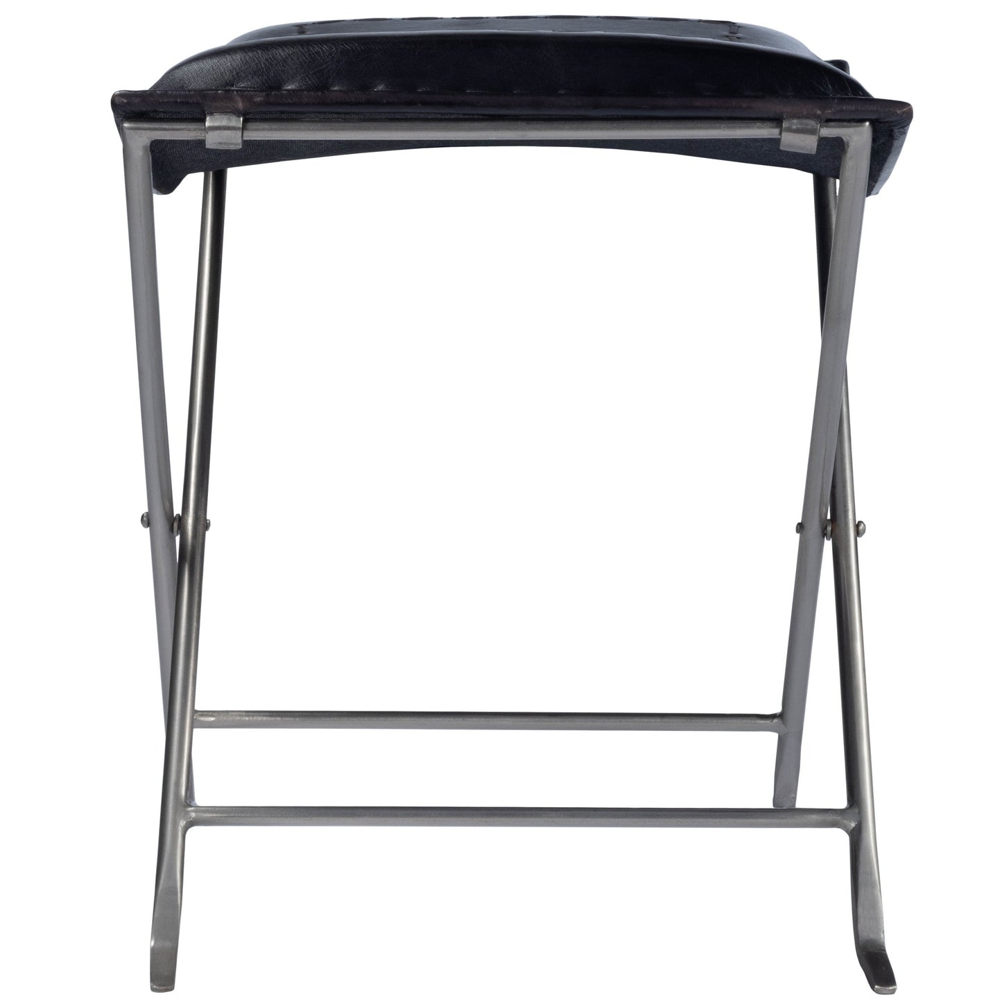Modern Black Leather Stool By Homeroots | Stools | Modishstore - 5