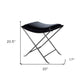 Modern Black Leather Stool By Homeroots | Stools | Modishstore - 8