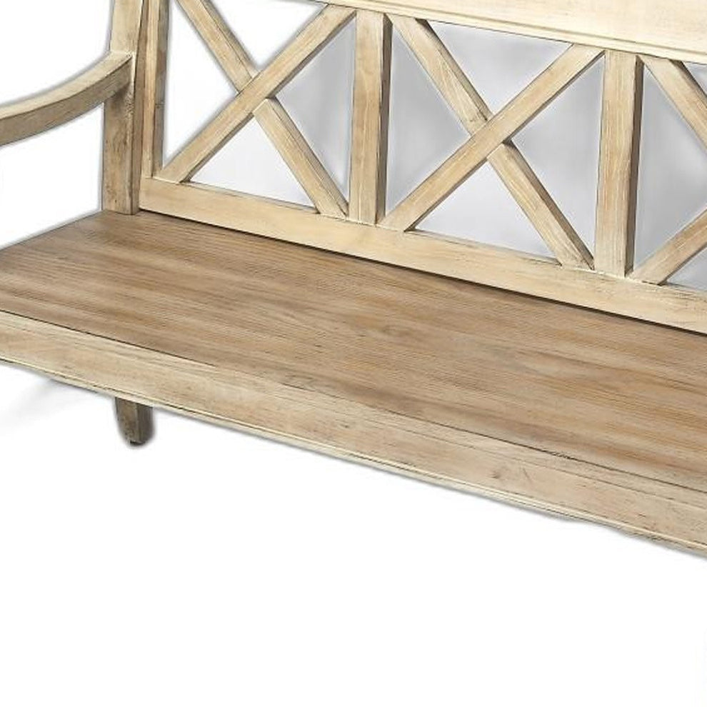 Gray Driftwood Finish Bench By Homeroots | Benches | Modishstore - 4