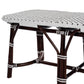 Dark Brown and White Rattan Bench By Homeroots | Benches | Modishstore - 8
