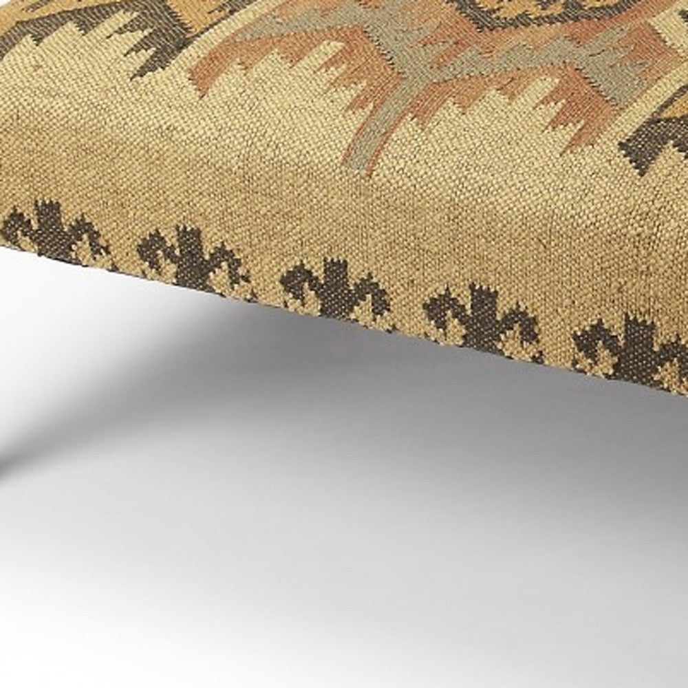 Shades of Brown Southwest Lodge Jute Ottoman By Homeroots