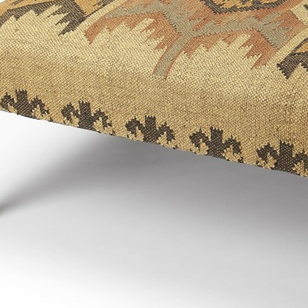 Shades of Brown Southwest Lodge Jute Ottoman By Homeroots | Ottomans | Modishstore - 3